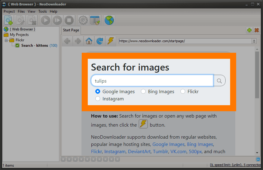 Google image downloader - bulk download pictures from Google search results